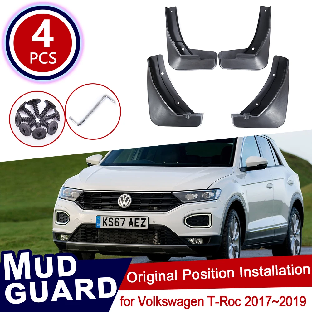 Для Volkswagen VW T Roc TRoc 2017 2018 2019 брызговики крылья углеродного волокна эффект