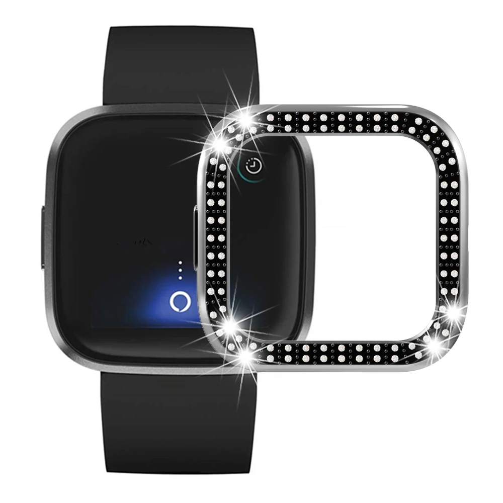 9 Упаковок для Fitbit Versa 2 защита экрана Bling Crystal Стразы рамка защитный бампер