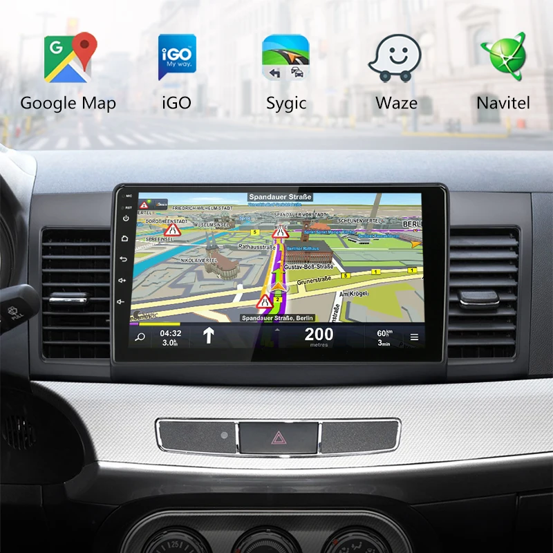 Jansite 10 "автомобильное радио для Mitsubishi Lancer 2 2007-2012 RDS Android Авторадио 2.5D IPS сенсорный