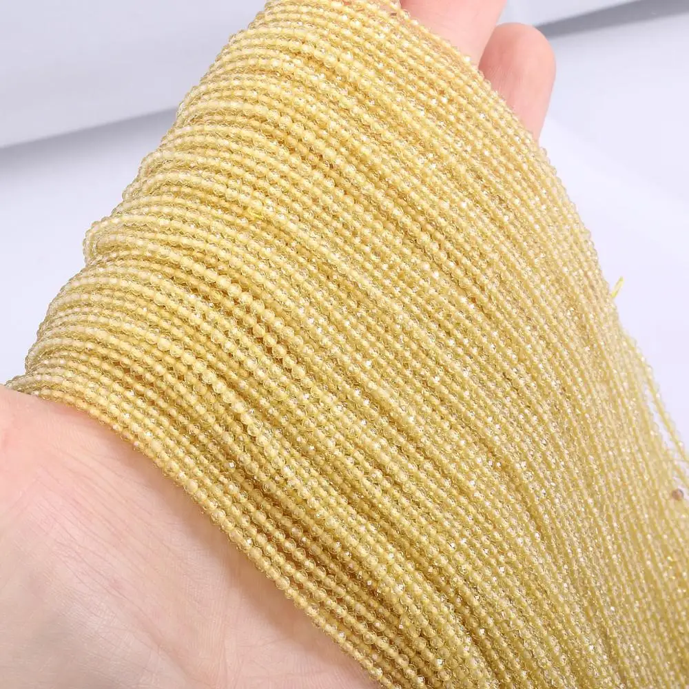 Бусины из натурального камня маленькие бусины цитрина 2 3 мм россыпью браслет