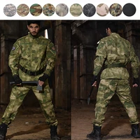 men tactical suit army combat bdu military camo uniform cs wargame set coat pants men hunting clothing set atacs multicam