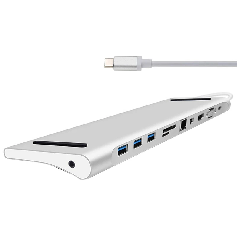 Док USB C VGA HDMI Mini Displayport Ethernet 3 HUB TF SD зарядное устройство кардридер многопортовый