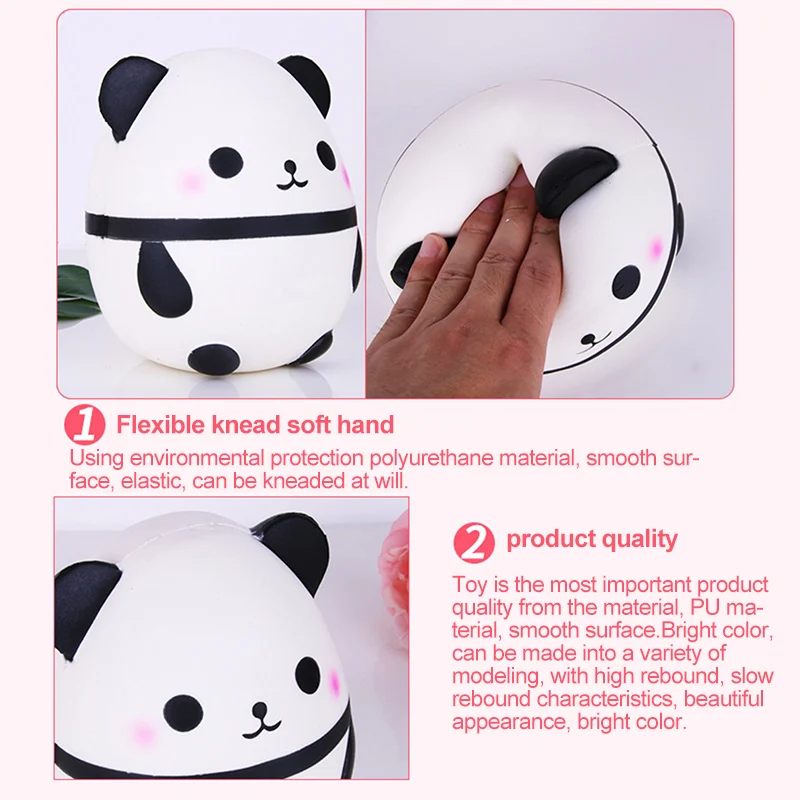 

Cute Panda Slow Rising Soft Squeeze Toys Decompression Rebound Flexible Animal Stress Reliever Cute Safe Soft Panda Squeeze Toy