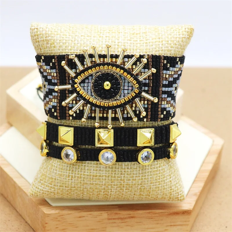 

GRAPES MIYUKI Bracelet For Women Pulseras De Mujer Boho Jewelry Turkish Evil Eye Bracelets Handmade Glass Beads Armband Gift