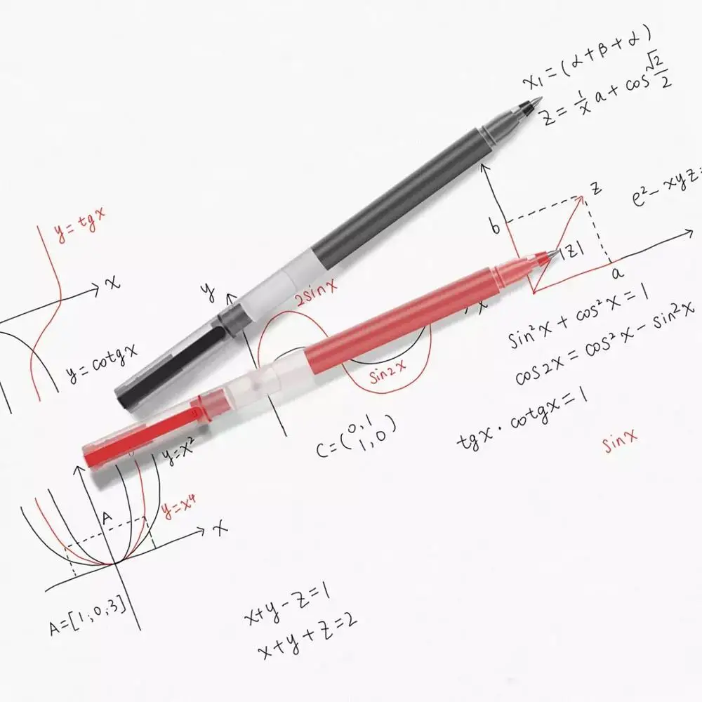 Гелевая ручка Xiaomi Mijia 0 5 мм красные и черные чернила|Гелевые ручки| |