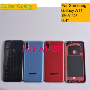 10pcslot for samsung galaxy a11 a115f a115fds housing back cover case rear battery door chassis housing replacement free global shipping