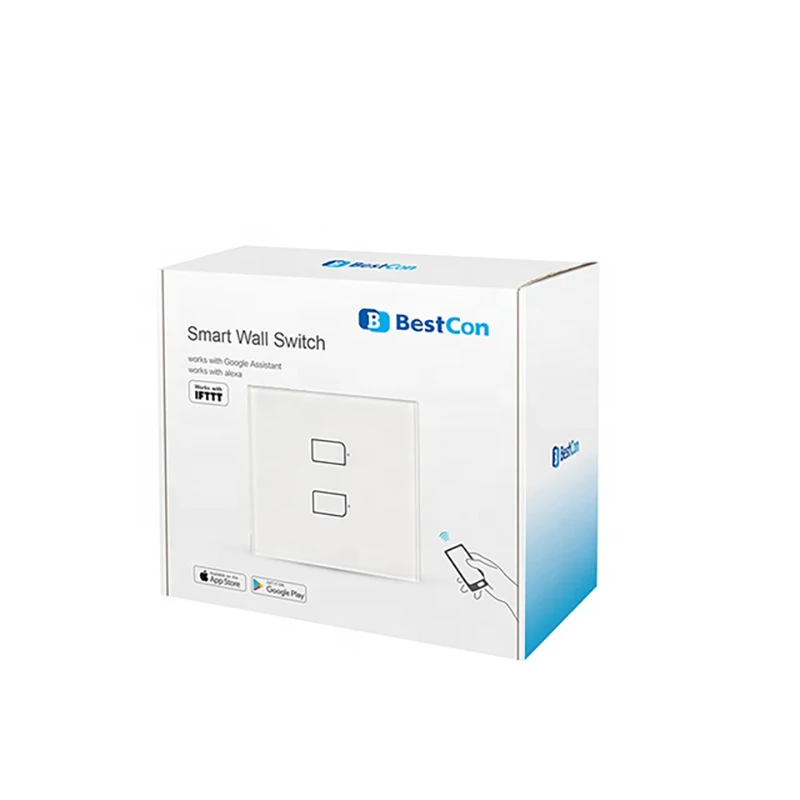 BroadLink Bestcon TC2S-US-3gang Версия США одиночный живой RF умный настенный светильник