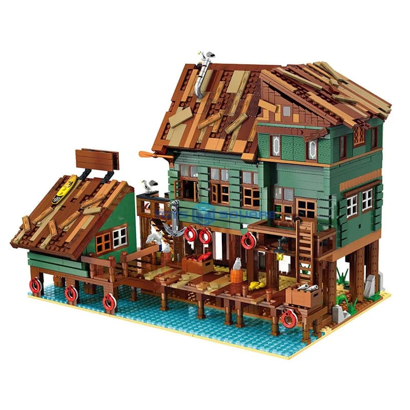 

Модель старого рыболовного домика, модель капитана причала, конструктор, уличный вид, модульные блоки MOC, набор, подарки, обучающие игрушки д...