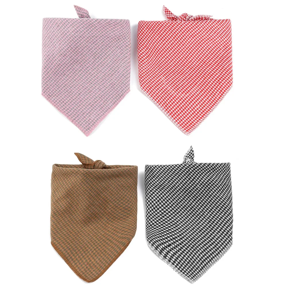 Модные зимние банданы для домашних животных в стиле гусиные зубы хлопковые