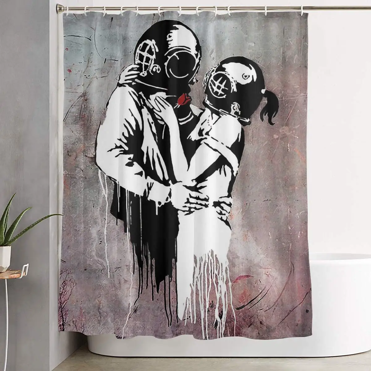 

Занавески для ванной комнаты с крючками, серия Banksy