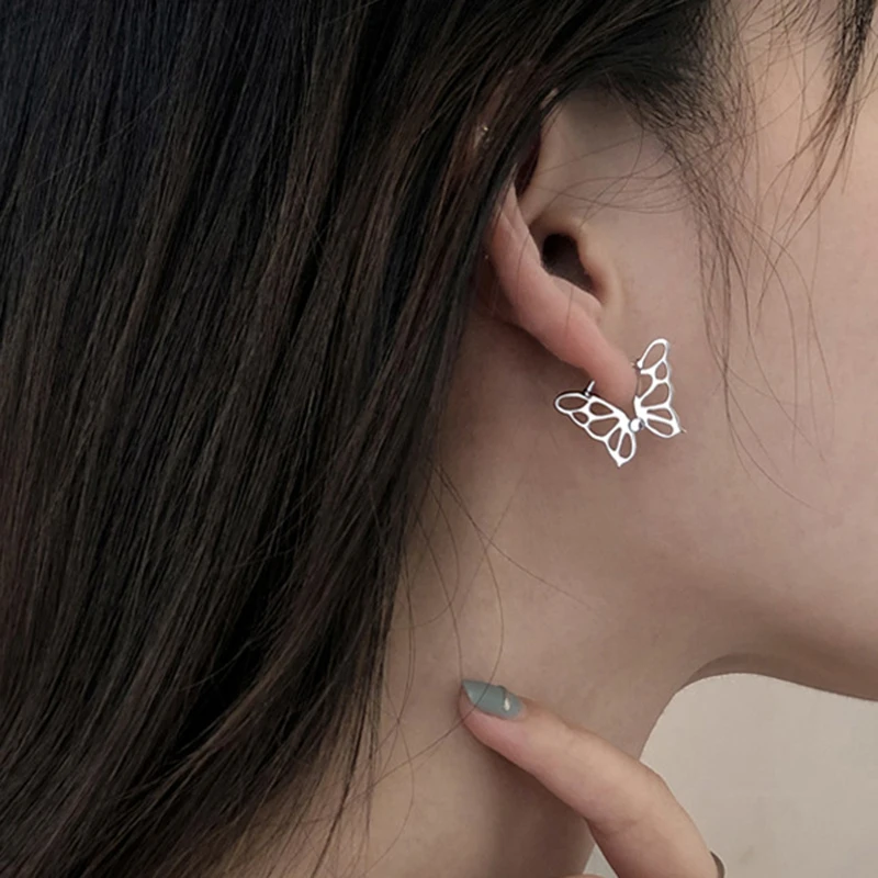 

BOAKO Cute Butterfly Earrings For Women Fashion Jewelry 2020 Earrings Dangle Pendientes Piercing Oreille Kolczyki #Yj25