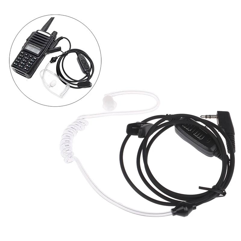 

2 шт., двухканальные PTT-наушники Baofeng, с воздушно-акустической трубкой, для двухсторонней радиосвязи, в комплекте, Baofeng, с функцией «уоки-токи» ...
