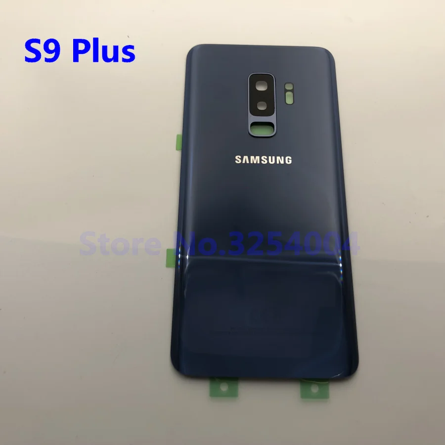 Чехол на заднюю батарейку S9 для samsung Galaxy S9 Plus G960F G965F Задняя стеклянная крышка корпуса+ клей+ рамка для объектива камеры