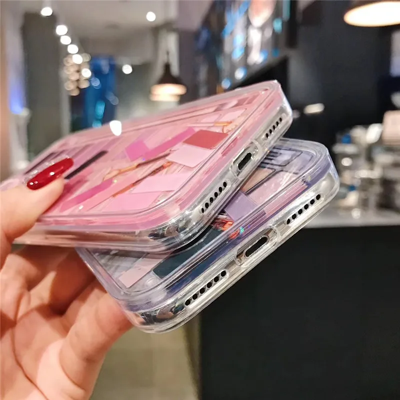 Quicksand макияж тени для век Палитра чехол для телефона iphone XS MAX XR X 7 8plus чехол гладкая твердая оболочка задняя крышка оболочка