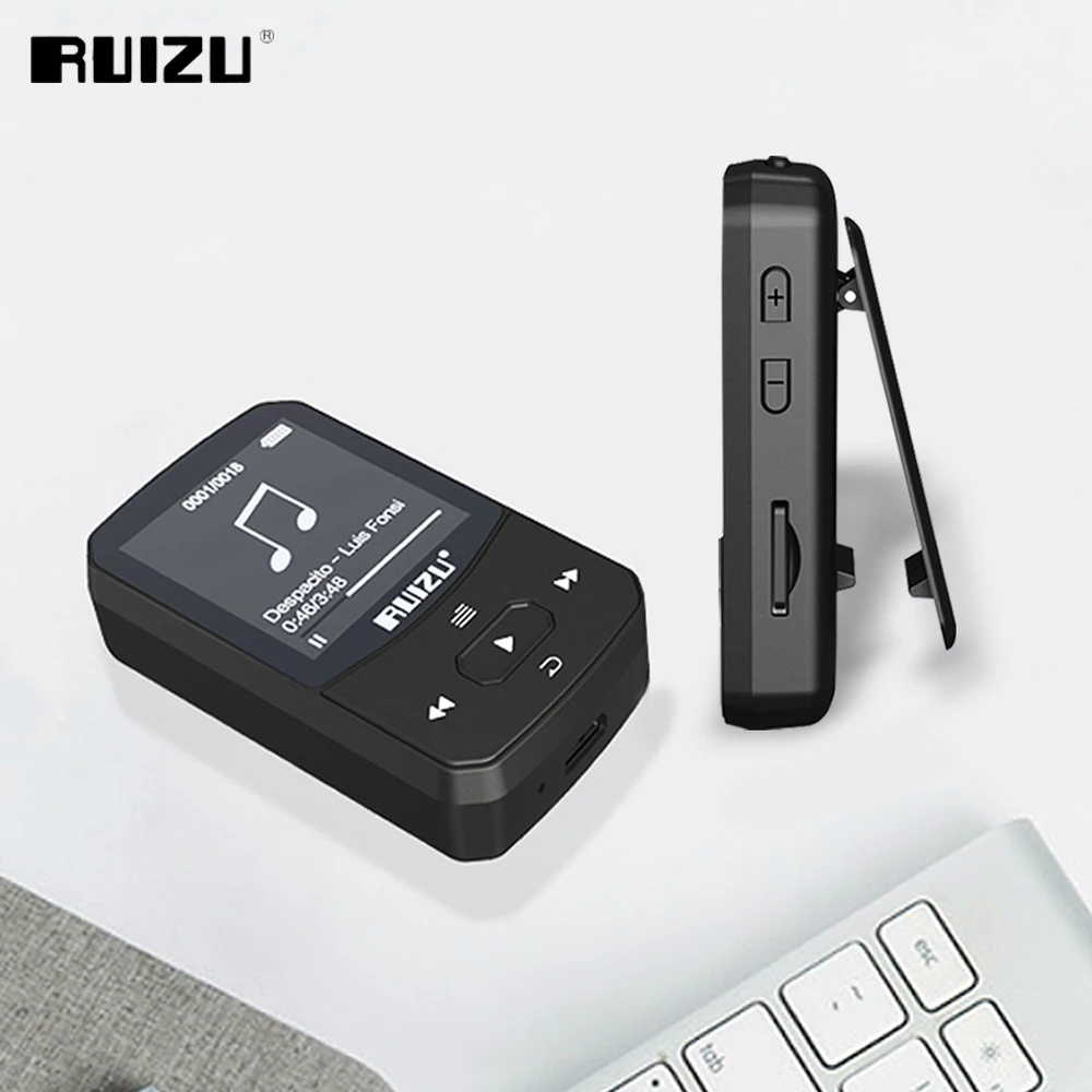 RUIZU X52 Clip MP3 Player With Bluetooth Lossless Sport Music Player Supports FM Radio Recording Video E-Book Pedometer TF Card