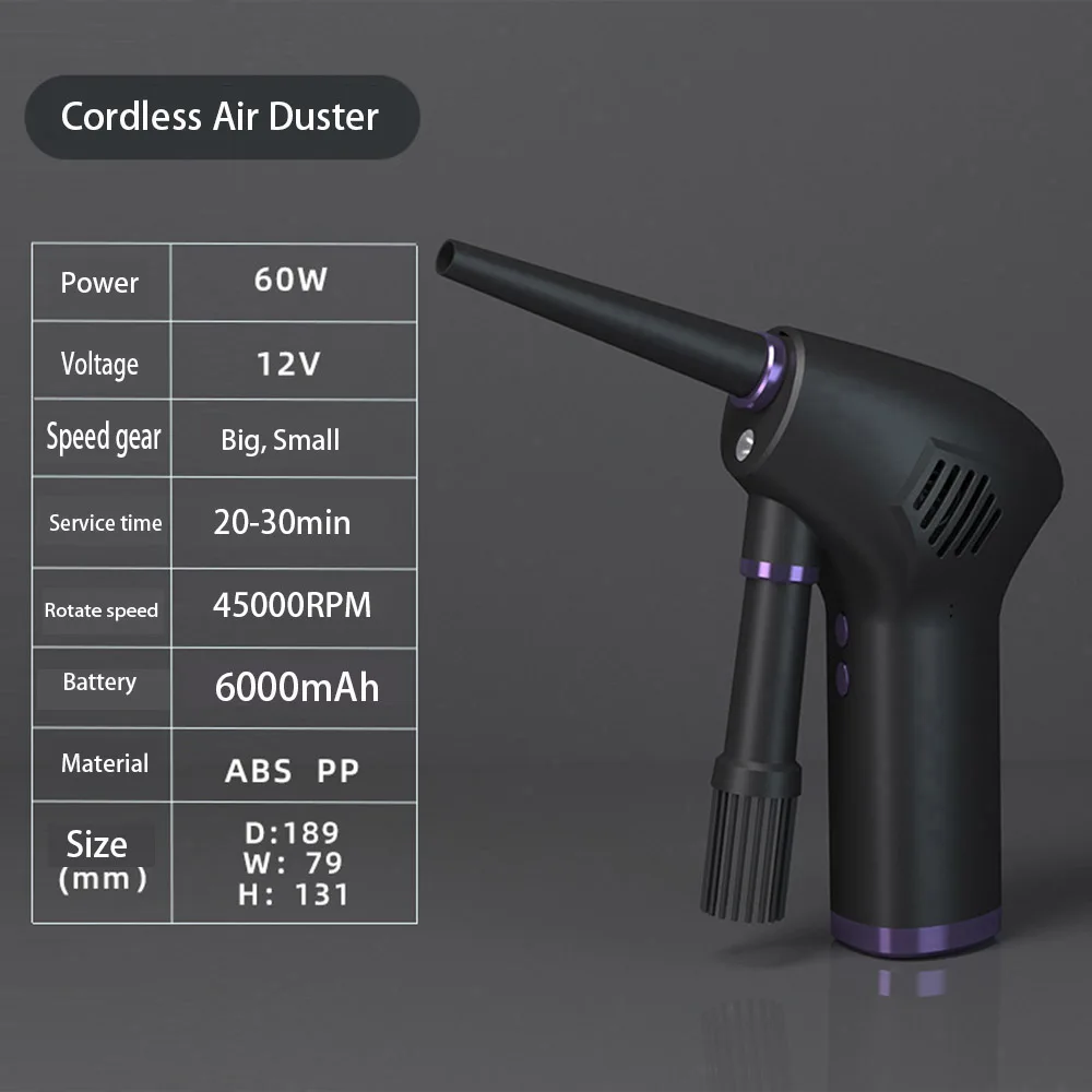 

Беспроводной Air Duster, электронный очиститель воздуха для компьютера, клавиатуры, камеры, очистка мелких приборов
