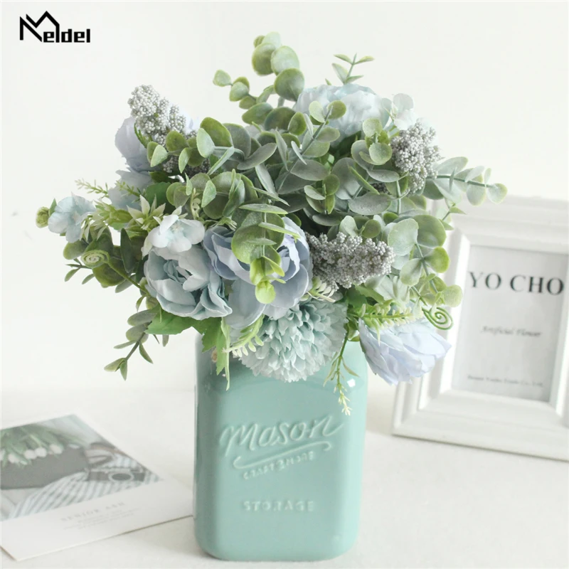 Шелковый Пион Meldel шарик на удачу искусственный цветок украшение для дома