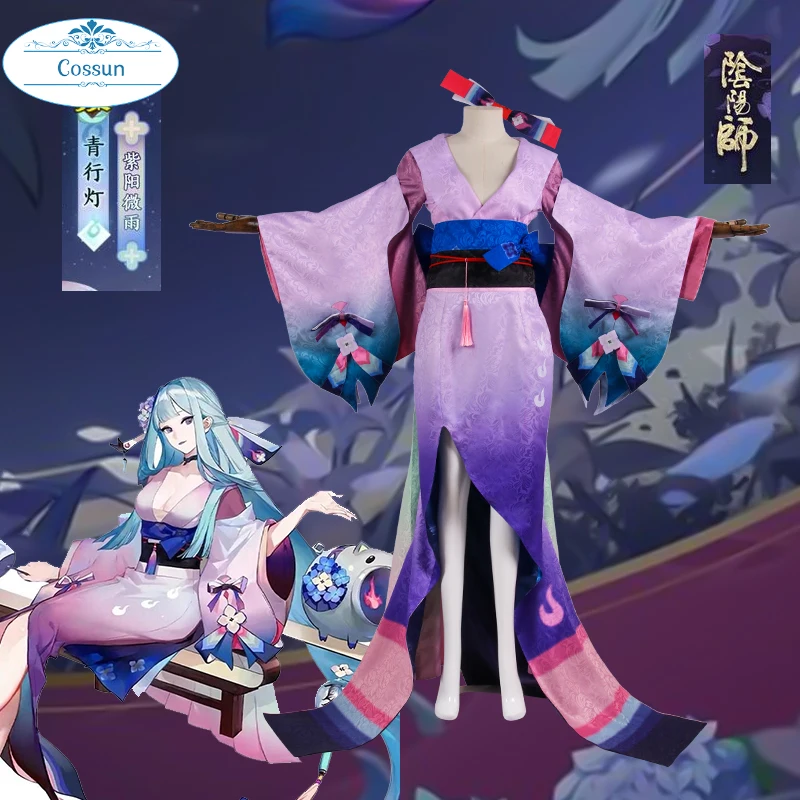 [На заказ] Аниме! Onmyoji Aoandon SSR ZiYangWeiYu игровой костюм милое кимоно униформа Косплей