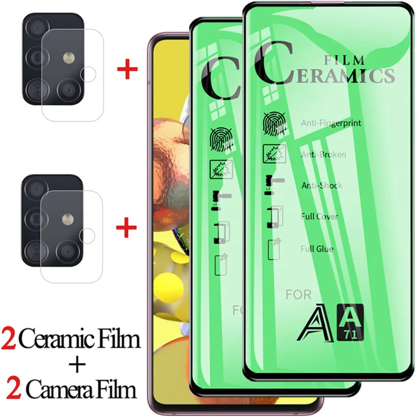 

HD Clear Ceramics Glass for samsung a51 Screen Protector galaxy a71 samsung a 71 5g Camera Film szkło hartowane samsung a 51 5g