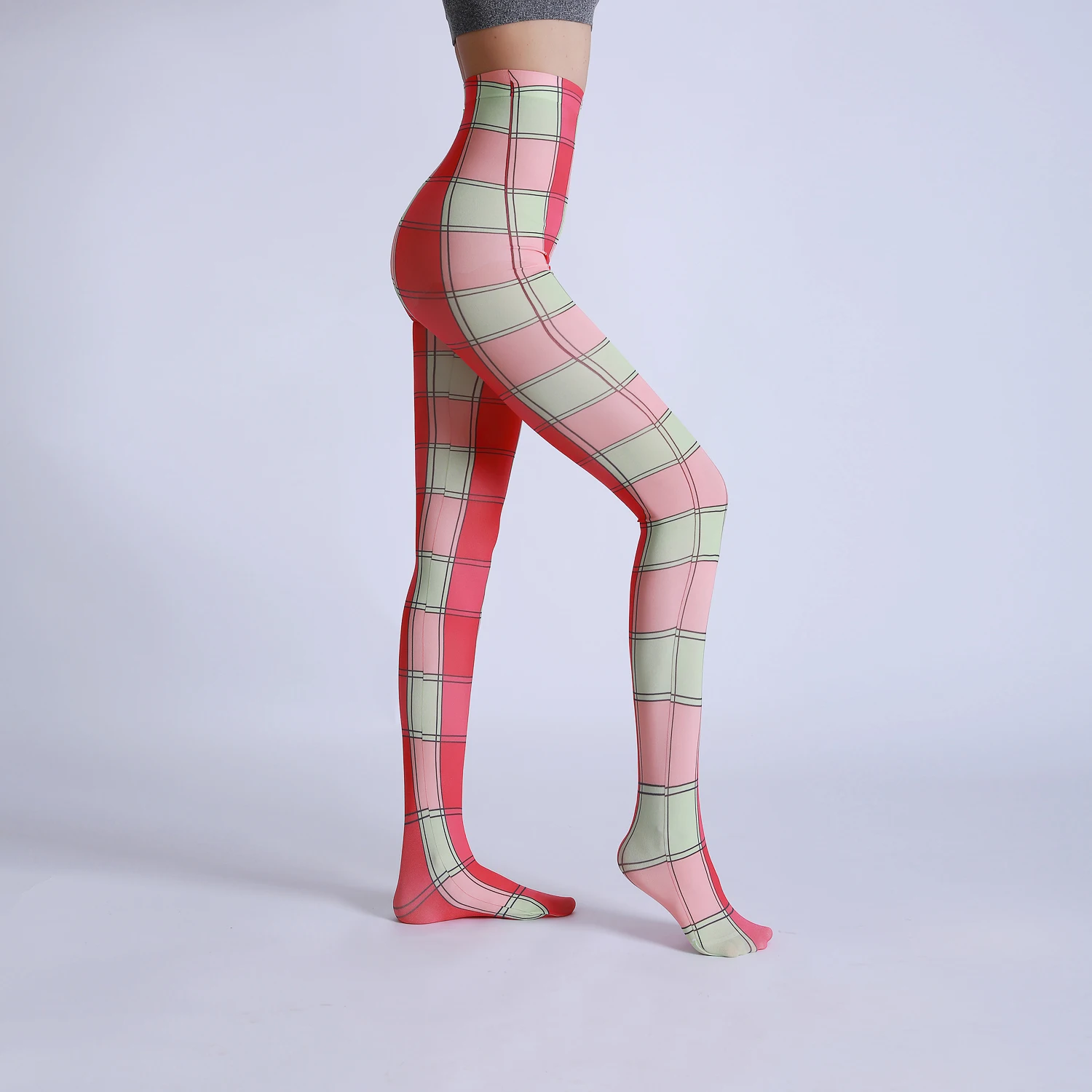 Новое поступление роскошные модные колготки с цифровым цветочным принтом