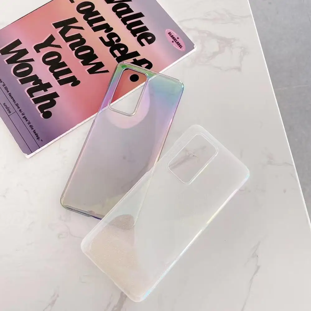 Чехол для телефона LOVECOM с радужными градиентными блестками в форме капли Huawei P20 P30