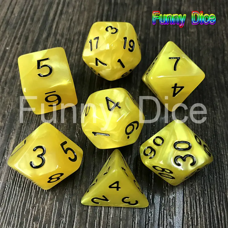 Marble effect 7 шт./компл. креативная РПГ игра в кости DnD цвет разноцветный DND D4 D6 D8 D10 D12 D20