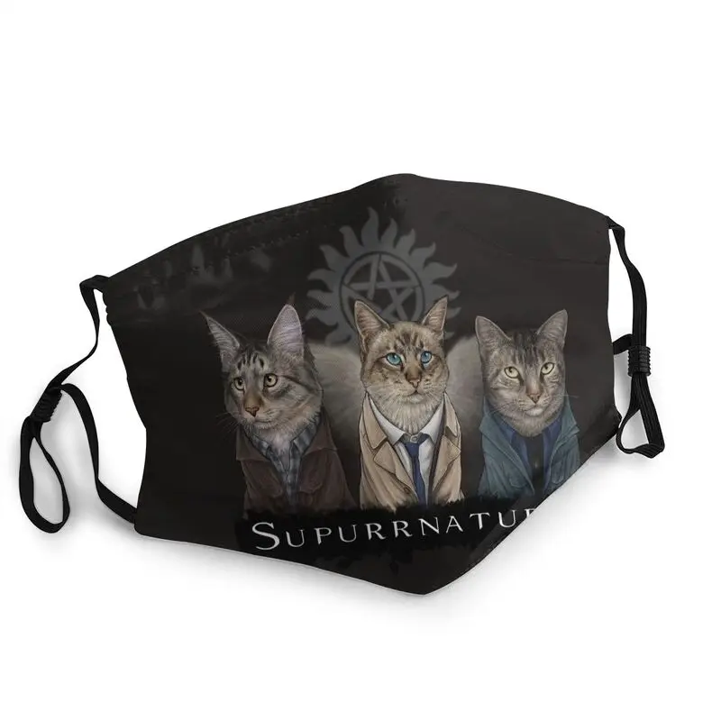 

Washable Supernatural Cats Mask Wincherter Bros Mask Men Women Anti Dust Protection Respirator Mouth Muffle
