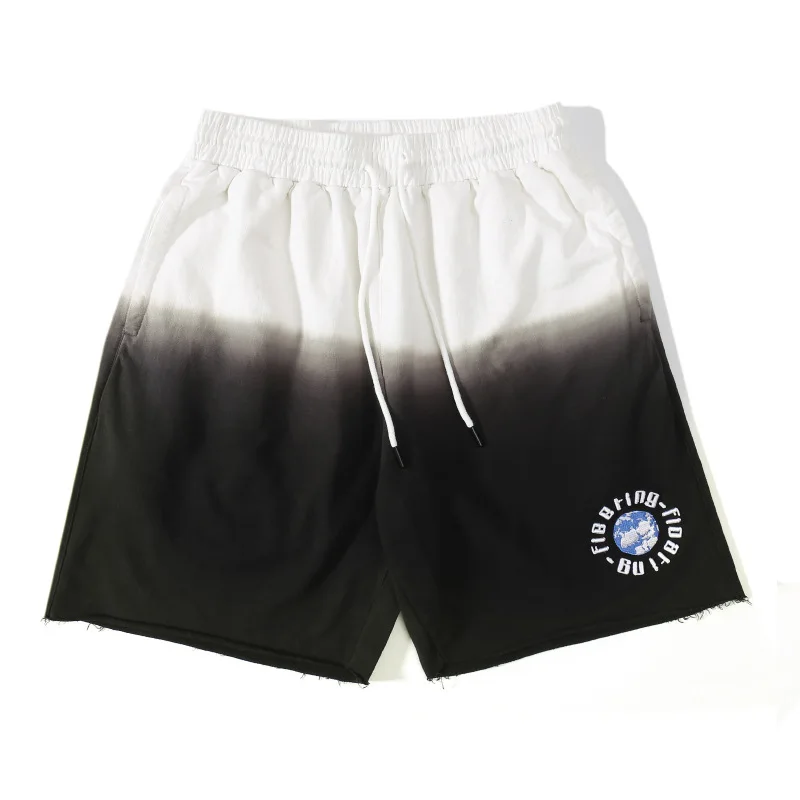 

Fgss wear | summer new fashion brand gradual tie dye drawstring ribbon beach shorts men's sports pants