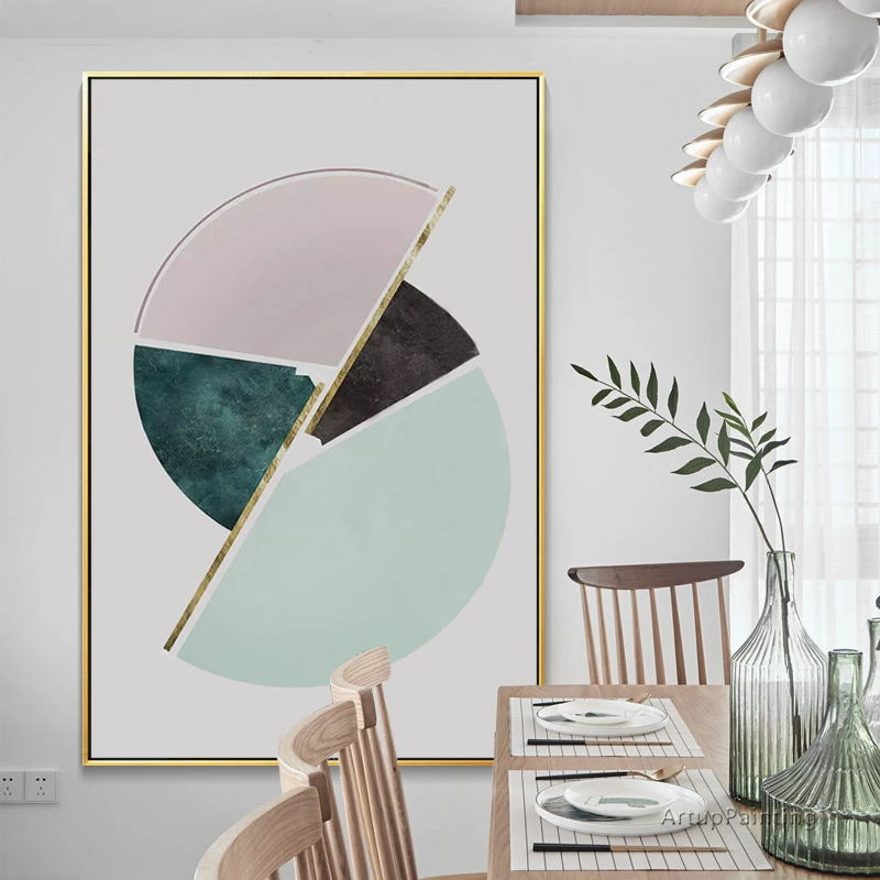 Original canvas painting geometric modern abstract oil large wall pictures for living room quadros cuadros decoracion | Дом и сад