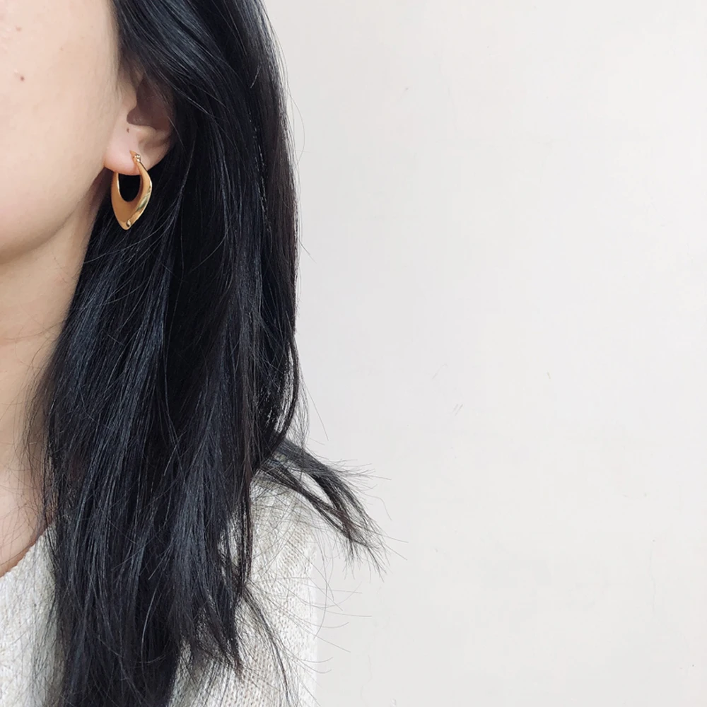 

In 2021 South Korea Simple Geometrical Irregular Earrings Ms Individuality Elegant Fashion Jewelry