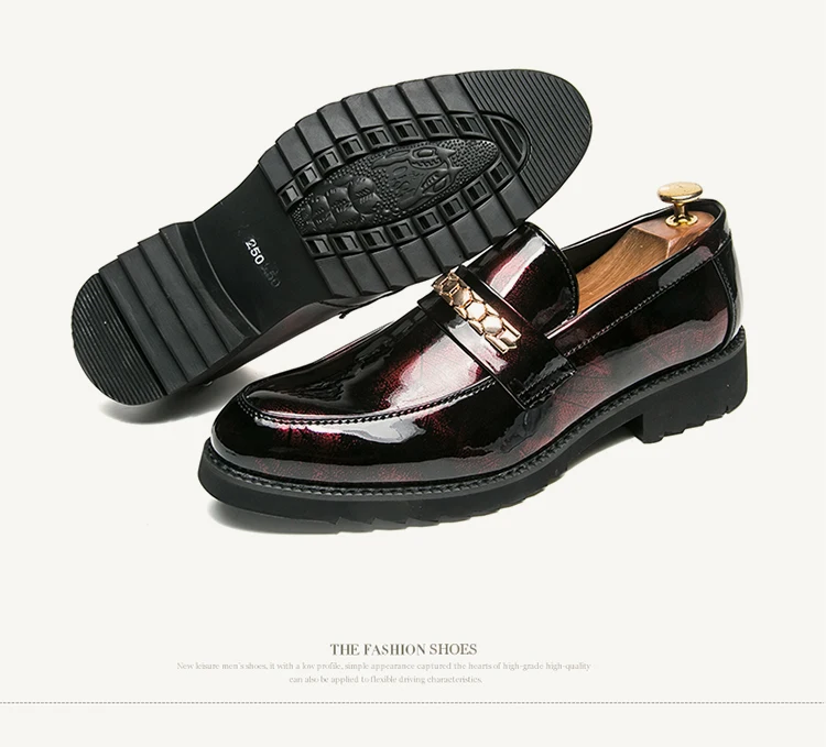Thick Bottom Mens Dress Shoes Men Bring Brand Wedding Shoes Luxury Italian Casual Office Formal Loafers Boats Leather Shoes Men