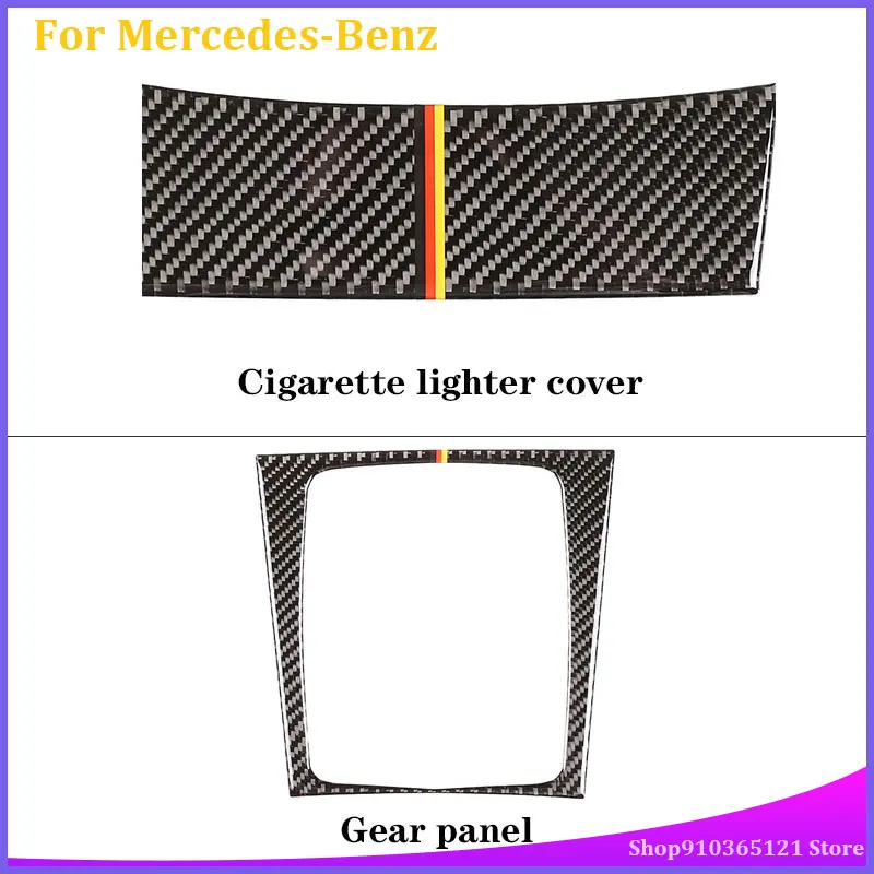 

Для Mercedes-Benz C-Class 07-13 крышка прикуривателя Шестерня панель из мягкого углеродного волокна Автомобильная внутренняя модификация