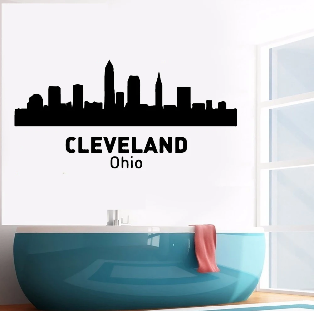 

Cute cleveland ohio Vinyl Kitchen Wall Stickers Wallpaper For Kids Room Decoration Wall Stickers Waterproof Wallpaper LW733