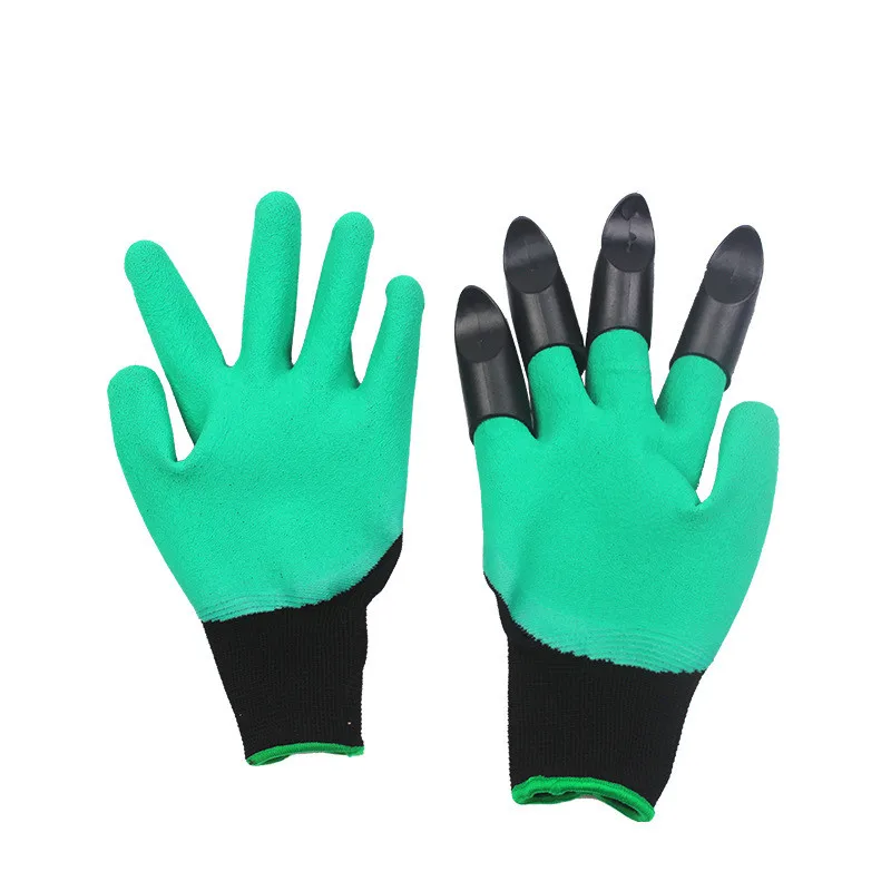 1 пара садовые перчатки 4 ABS пластиковые резиновые с когтями быстро легко копать и