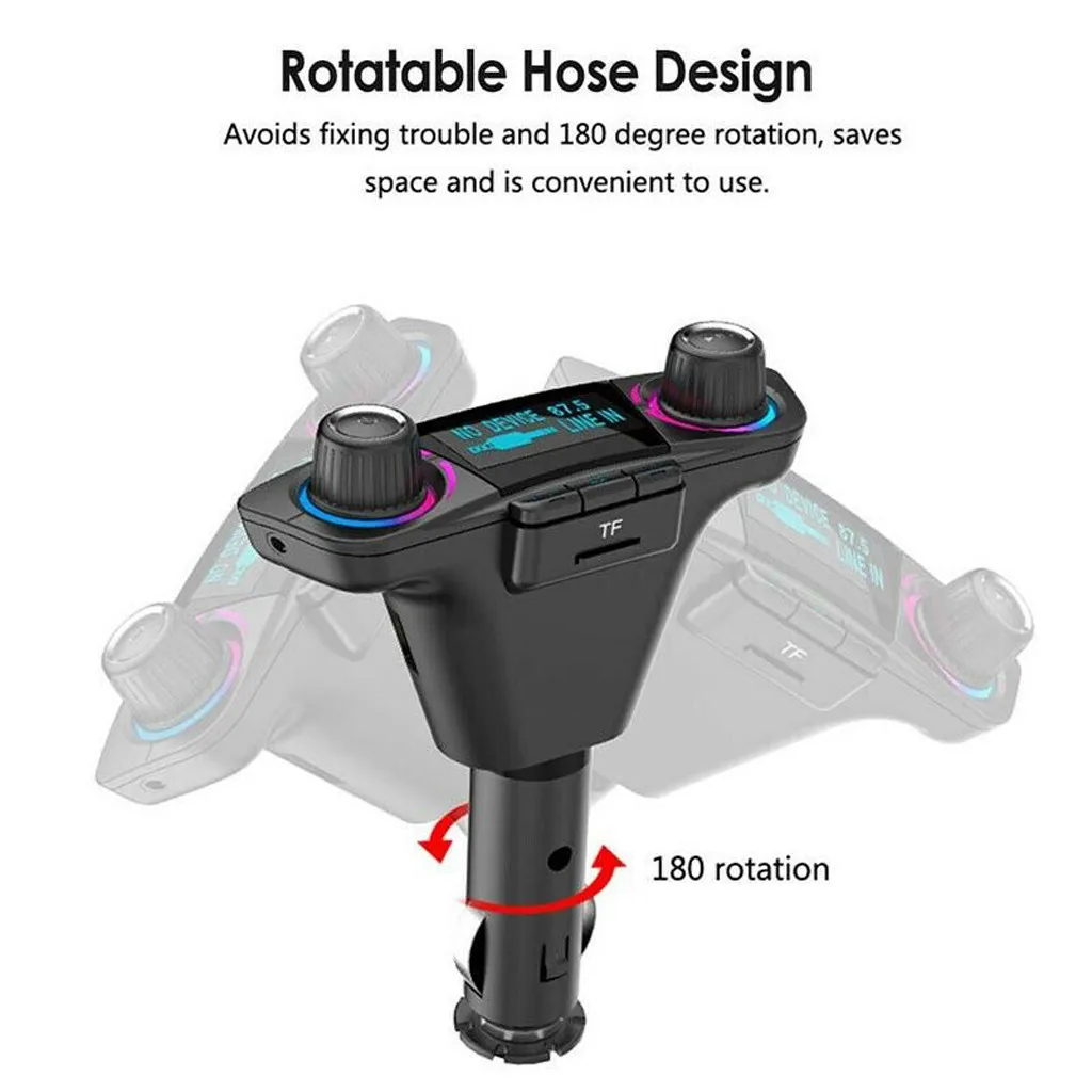 BT автомобильный fm-передатчик MP3-плеер Hands free Radio Adapter Kit Dual-charge USB зарядное устройство функция отключения памяти mp3-плеер