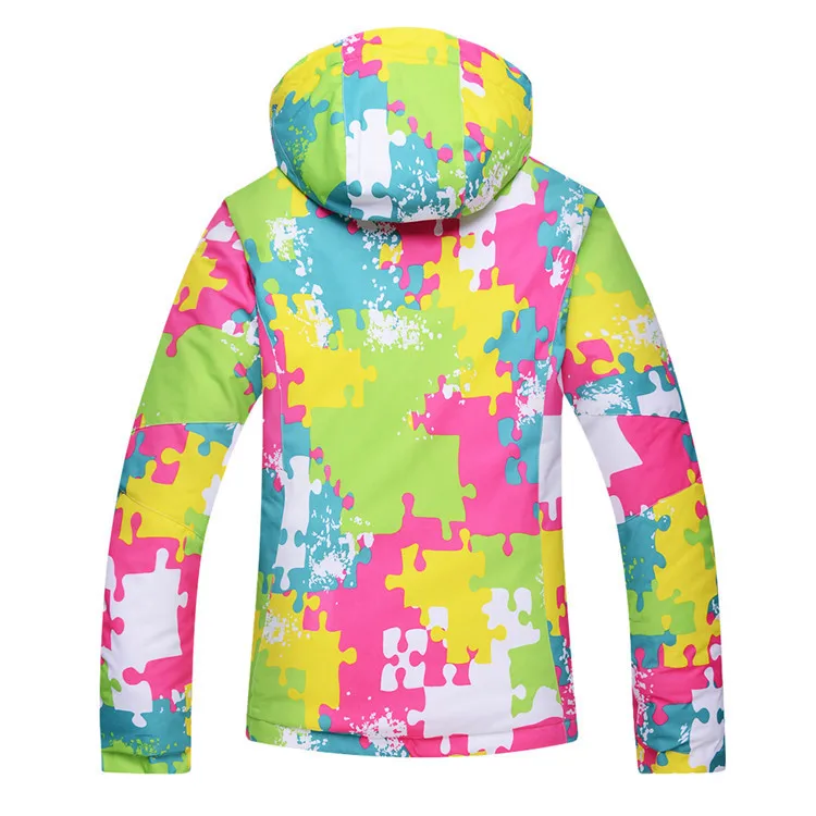 Женский лыжный костюм ветрозащитная Водонепроницаемая теплая дышащая зимняя