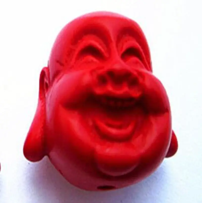 Голова Будды резной киннабар Тибетский буддистский кулон|Подвески| |