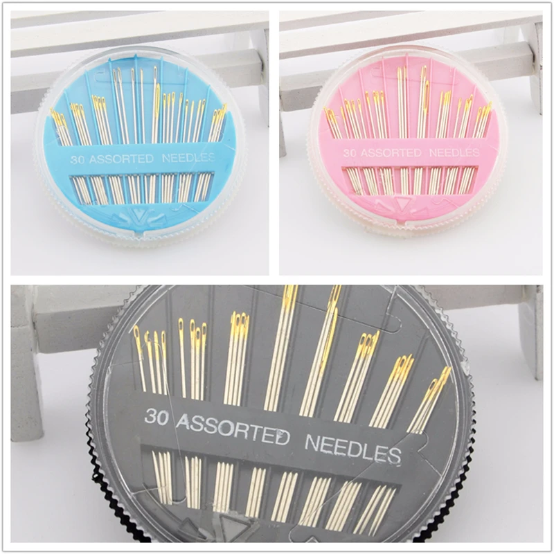 

30pcs/set High Quality Stainless Steel Sewing Needle Portable Household Self Threading Needles Case Sewing Tool Embroider Needle
