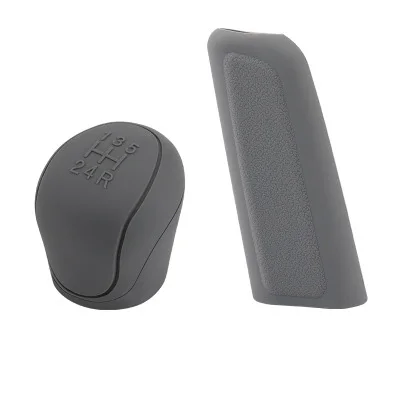 

2Pcs Universal Manual Car Silicone Gear Head Shift Knob Cover Gear Shift Collars Handbrake Grip Car Hand Brake Covers Case
