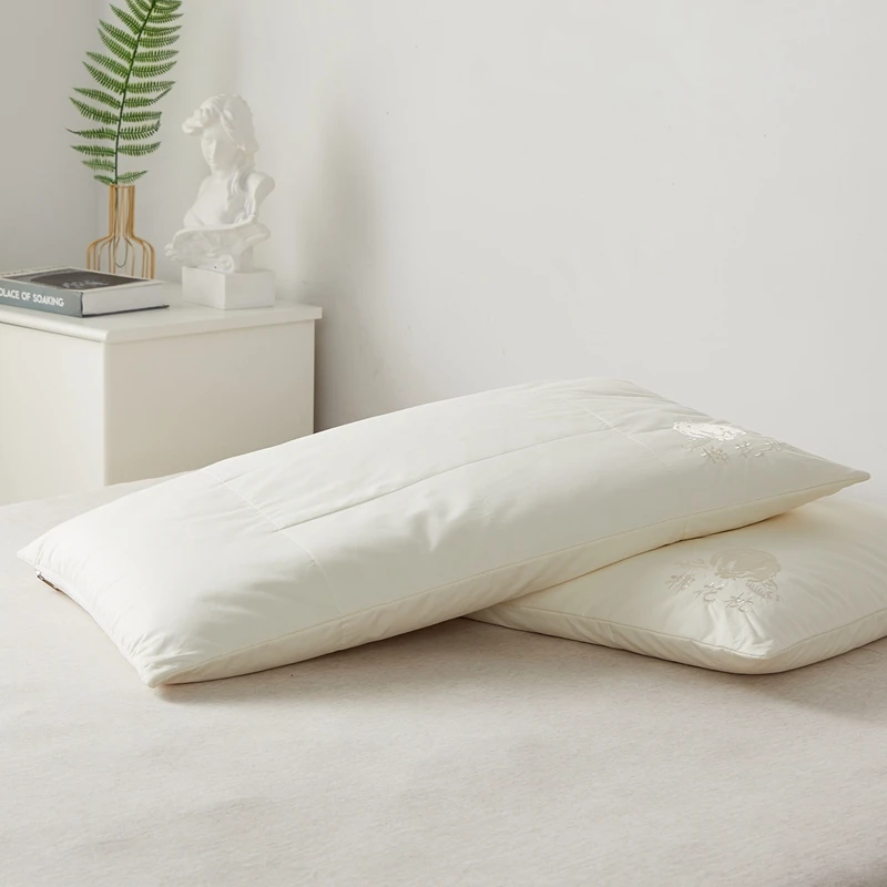 

Sleeping Soft Cozy Pillows Bedroom Cotton Home Hotel Neck Protector Portable Fluffy Pillows Poduszki Dekoracyjne Sleep BC50ZT