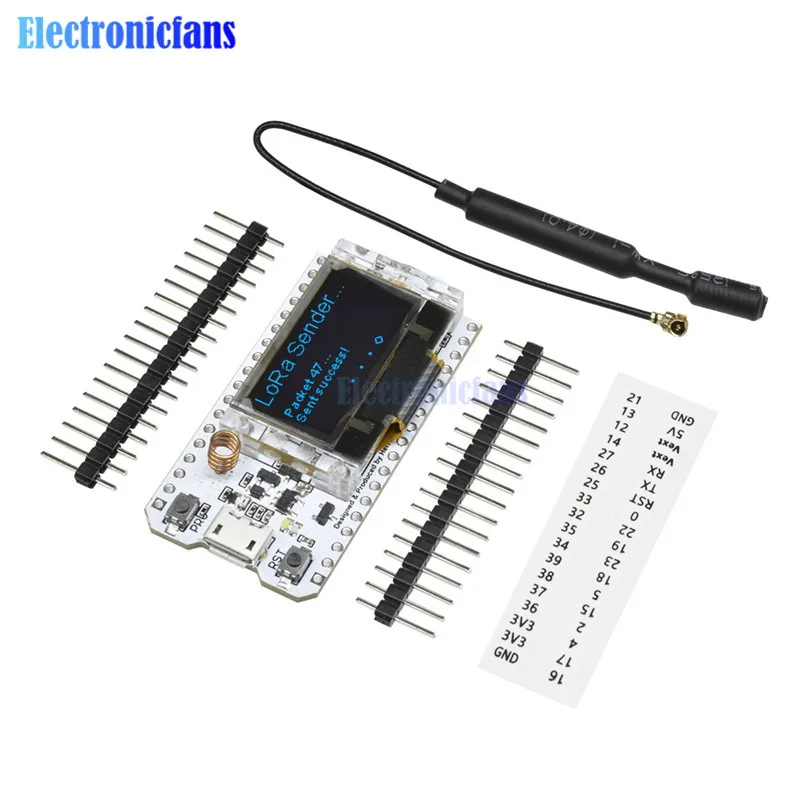 Макетная плата SX1276 ESP32 LoRa 0 96 дюйма синий OLED дисплей Bluetooth Wi Fi комплект Lora 32 модуль