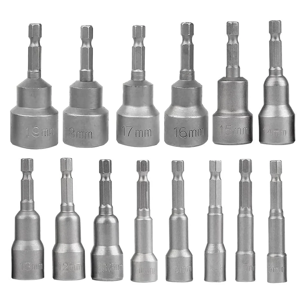 

Hexagonal Screwdriver Compass Screwdriver Screwdriver Drill Key Set Electric Screwdriver Adapter,14 Pieces/Set