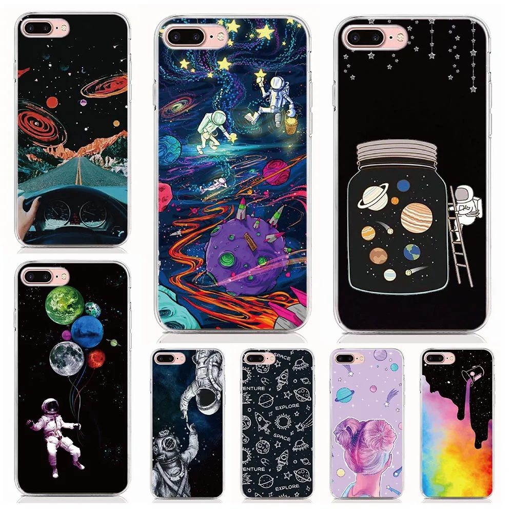 

For ZTE Blade V9 V10 Vita A7 A5 A3 2019 L8 N3 A530 A606 Silicone Case Print Universe Space Cover Coque Shell Phone Cases