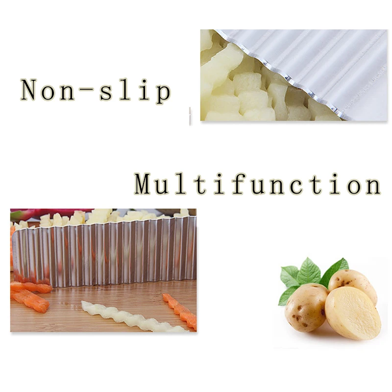 Шинковка для картофеля из нержавеющей стали гофрированный волнистый нож теста