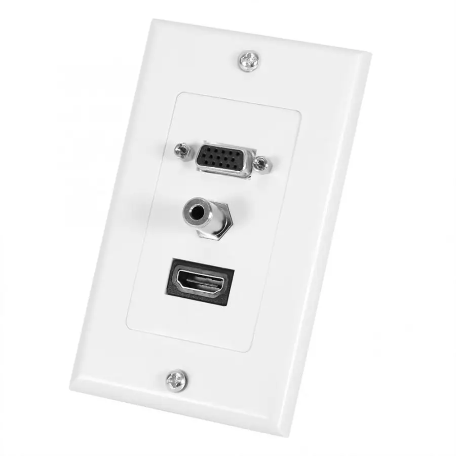 Наклейки для крышки переключателей украшение дома белый HDMI + VGA 3 5 женский прямой
