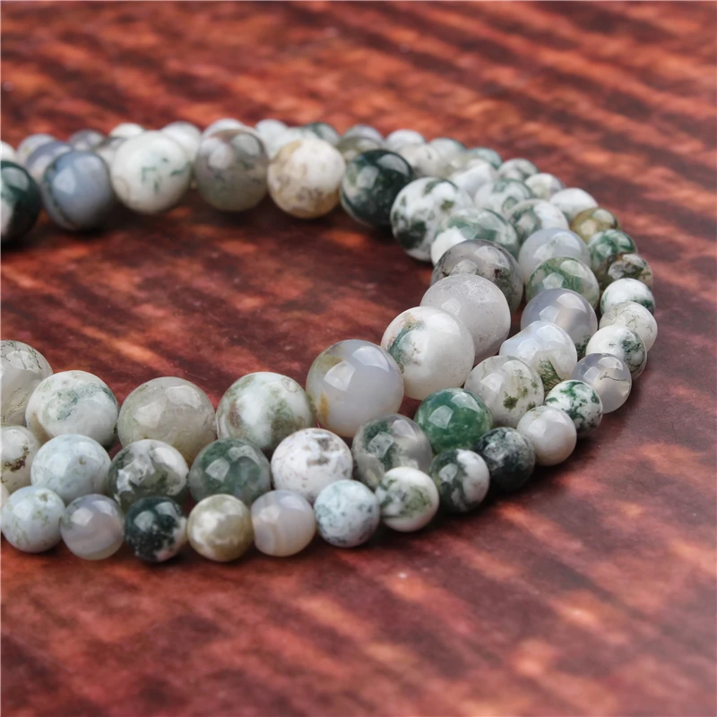 

Fashion jewelry 4/6/8/10/12mm Tree Grain Agate, suitable for making jewelry DIY bracelet necklace