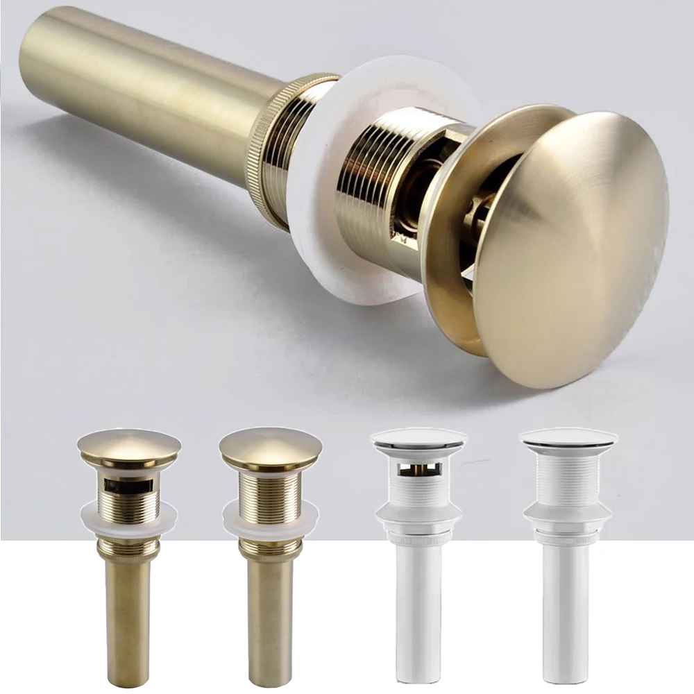 Матовая Золотая раковина выдвижной фильтр для слива раковины в ванной комнате