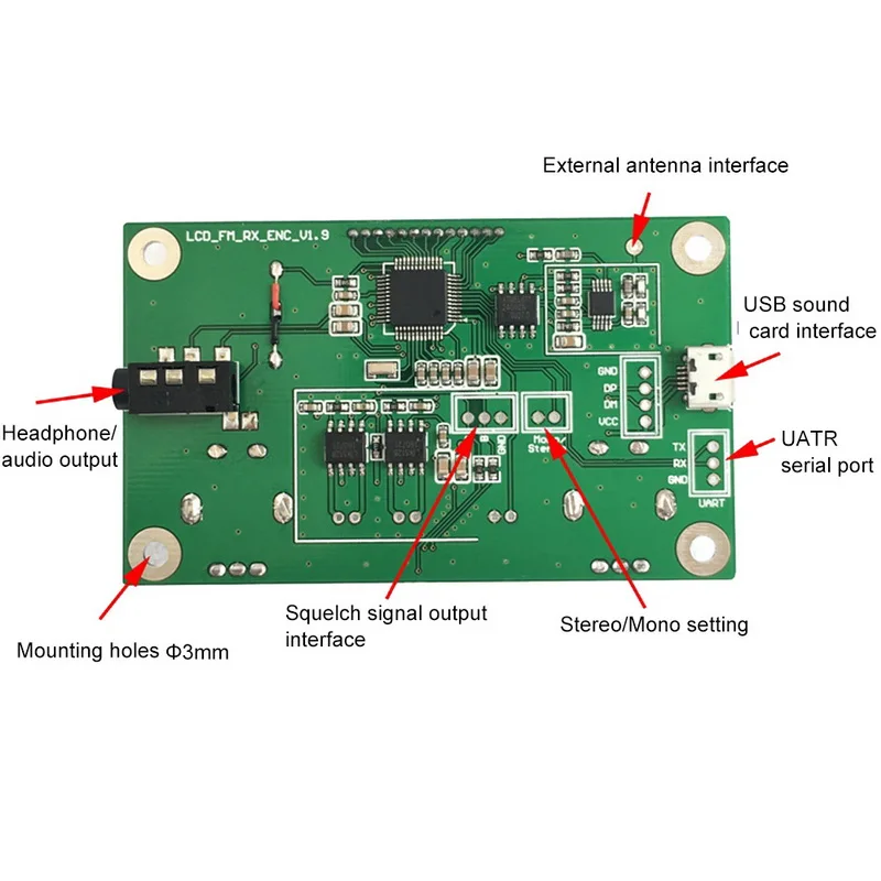 Цифровой радиоприемник беспроводной модуль с ЖК дисплеем 76 0 МГц 108