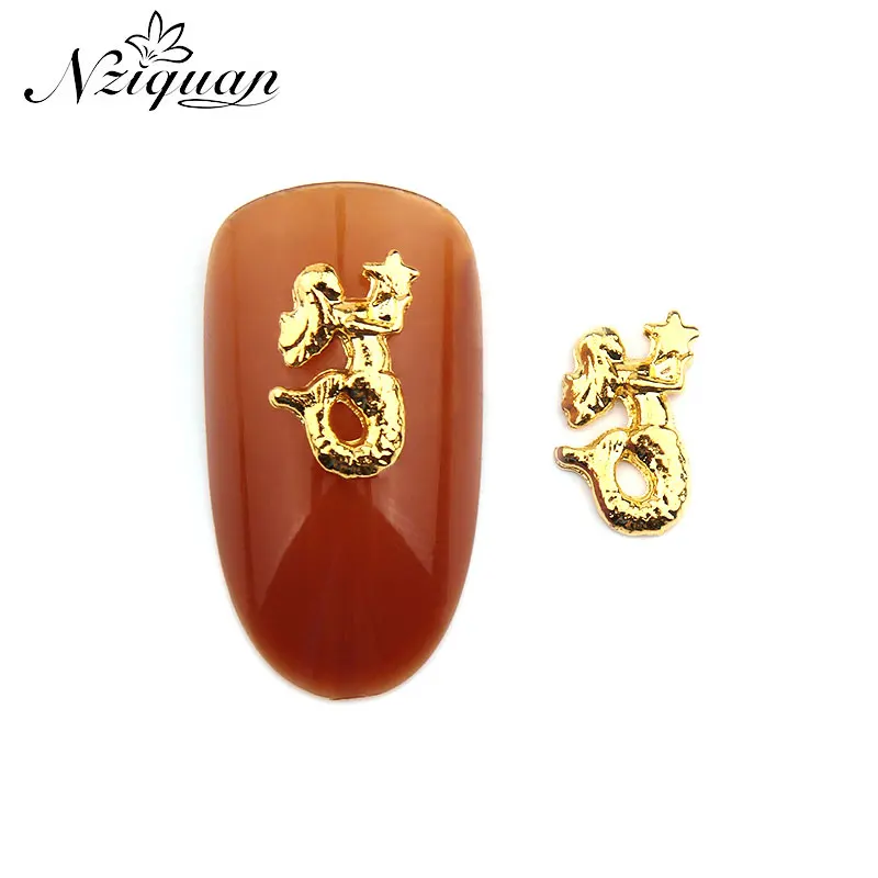 

NZIQUAN Новые 20 шт наклейки для дизайна ногтей очаровательные геометрические металлические сплав дамское художественное украшение ногтей DIY м...