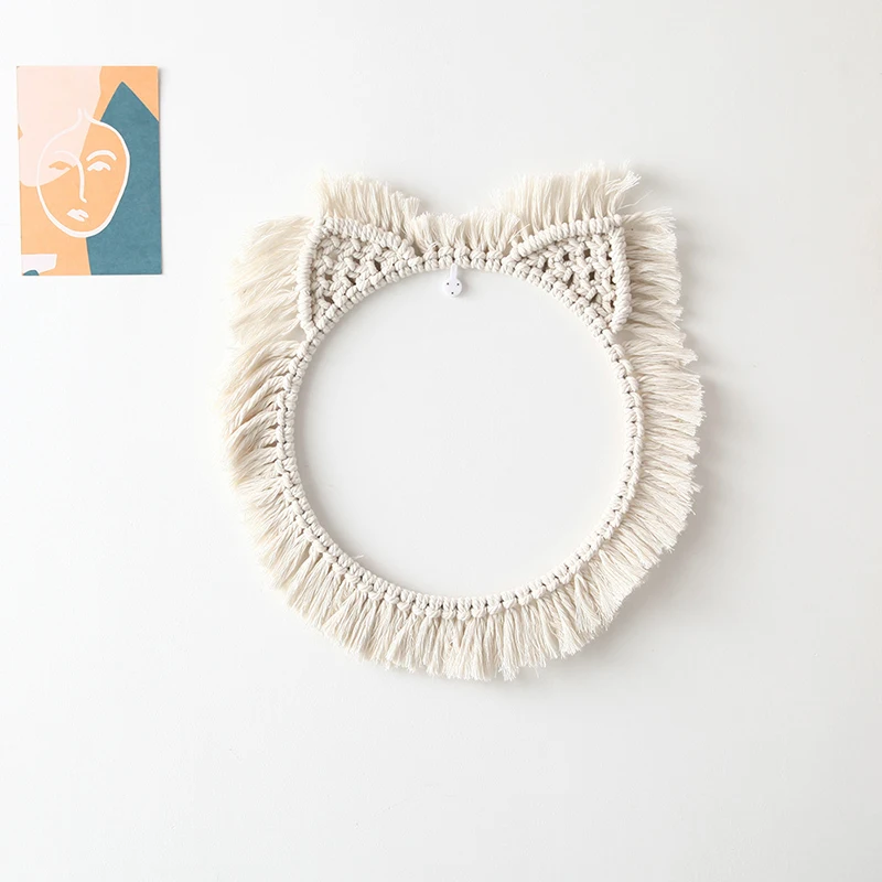 

Домашний декор, макраме, зеркальный гобелен, гобелен ручной работы, косметическое зеркало, компактное богемное домашнее декоративное насте...